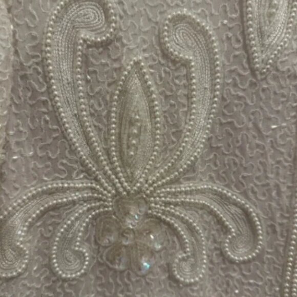 VINTAGE Nipon Boutique Cream Beaded Jacket - Picture 5 of 6